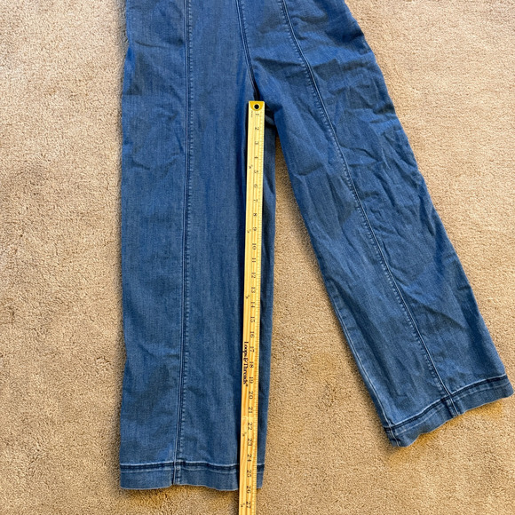 Hollister Denim Jumpsuit | Women’s Small | Smocked Back | Belt Missing - Picture 8 of 10